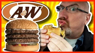 A&W Grandpa Burger Combo Meal Review & Drive Thru Experience