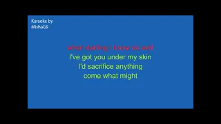 I've got you under my skin - Ella Fitzgerald - JAZZ KARAOKE Key: Bb