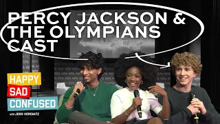 PERCY JACKSON AND THE OLYMPIANS cast & Rick Riordan talk new Disney series! I Happy Sad Confused