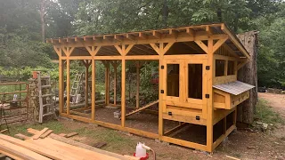 Building an awesome chicken coop! Part-2. Nest boxes & side doors, siding and more framework.