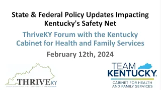 ThriveKY & CHFS Forum, February 12th, 2024