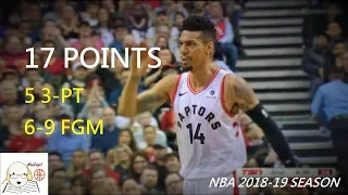 5 3-pointers Danny Green 17 PTS Full Highlights | Raptors vs Spurs 2019.2.22 NBA Season