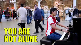 When I Play Michael Jackson You Are Not Alone at Train Station | Cole Lam