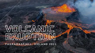 VOLCANIC ERUPTION Fagradalsfjall Reykjanes Iceland 2021 4K Resolution