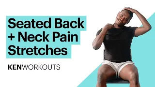 5 Minute Seated Stretches to Relieve Neck, Shoulder, and Back Pain | Desk and Office Exercise