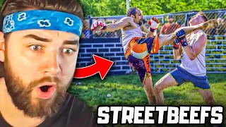 KingWoolz Reacts to STREETBEEFS CRAZIEST KO's YET!! (INSANE)