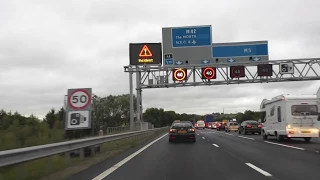 Driving On The M5, M42 & M6 Motorways From Worcester To Catthorpe Interchange, UK