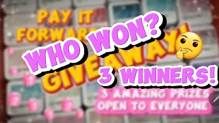 WHO WON? | PAY IT FORWARD GIVEAWAY WINNERS PICKED!