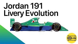 Evolution of Jordan F1 191 Livery: Michael Schumacher's Debut Car in the 1991 F1 Season