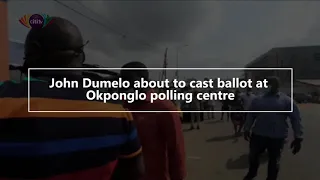 John Dumelo casts his ballot at the Okponglo polling station | The Election Bureau