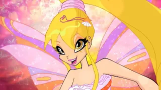 Winx Club 5x08 "El secreto del arrecife de rubi" Transformación Aisha,Stella y Musa Harmonix 1080p