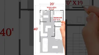 20*40 north facing house floor plan