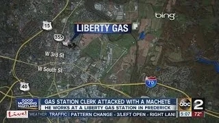 Gas station clerk attacked with machete