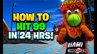 HOW TO HIT 99 OVERALL IN 24 HOURS ON NBA 2K24!! EASY AND FAST 99 OVERALL METHOD!!