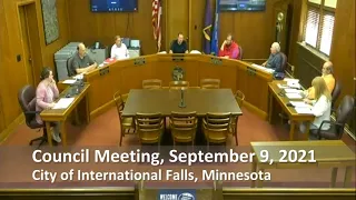 City Council Meeting for September 7, 2021