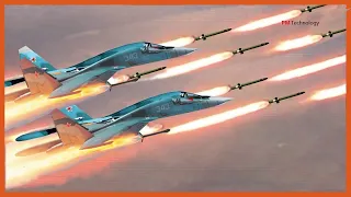 Massive fire! Russian Sukhoi SU-34 Fullback Supersonic Fighter Bomber | Destroy Target