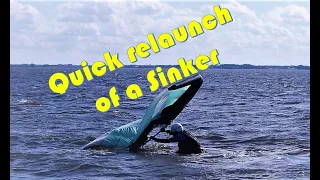 Quick Relaunch of a Sinker Board - Wing Foiling Tip (more in Description)