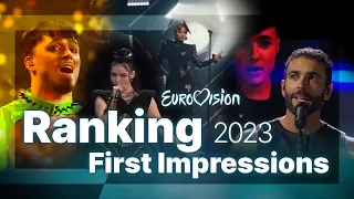 My Top 37 | Eurovision 2023 | After first listening