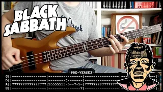 BLACK SABBATH - Paranoid 😨 (BASS cover with TABS) [lyrics + PDF]