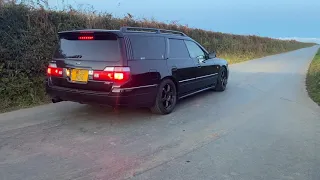 Stagea burnout (auto rwd)