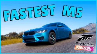 FORZA HORIZON 5 - FASTEST 2018 BMW M5 DRAG BUILD/TUNE - FH5