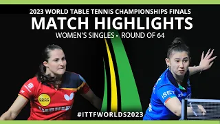 Gaia Monfardini vs Sabine Winter | WS R64 | 2023 ITTF World Table Tennis Championships Finals