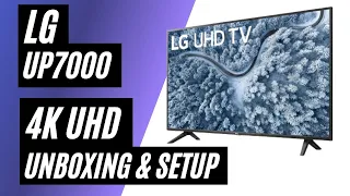 LG UP7000 Series LED 4K UHD TV Unboxing & Setup