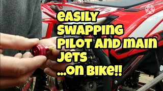 Easy pilot and main re-jet on bike Beta 200