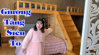 Linh Nhi Lần Đầu Được Ngủ Trên Giường Tầng Siêu To Ở Villa Đà Lạt (Giant Bunk Bed)