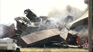 Video shows Texas train crash wreckage