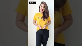 Simple & Cool T-shirt front Styling 💛 | Style with BeingNavi #Shorts