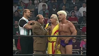 Ric Flair, Arn Anderson on injuring Paul Orndorff. Kevin Sullivan interrupts to call out Pillman!