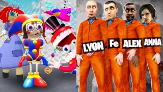 SCAPPO dalla PRIGIONE DI POMNI DIGITAL CIRCUS! GUARDIE E LADRI SU GMOD