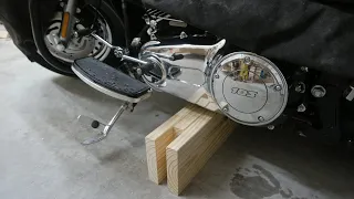 DIY $15 Motorcycle jack in 10 minutes / Lift / Harley-Davidson Fat boy