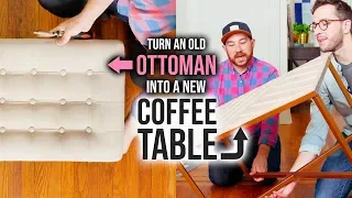 Turn an Old Ottoman into a New Coffee Table! - HGTV Handmade