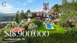 Iconic 1920's Hollywood Hills Home Once Owned by Madonna  |  Castillo del Lago