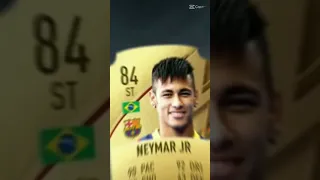 Neymar Jr evolution fifa carts 10-22