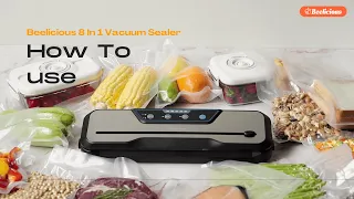 Beelicious 8 In 1 Vacuum Sealer-How to use VS6612