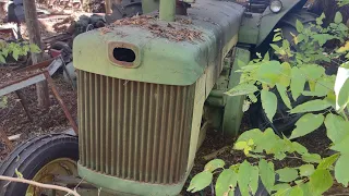 Part 2 abandoned farmstead John Deere tractors antique crawlers and more