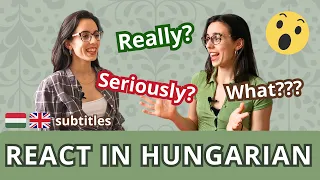 Hungarian REACTIONS When You're Surprised  - Slow Hungarian Dialogues With Subtitles