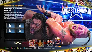 WWE 2K24: I Add Brock Vs Roman Match In 40 Years Of WrestleMania Showcase!