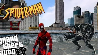 GTA 4 Spider-Carnage Mod + Venom Mod - Creepy Spiderman VS Venom