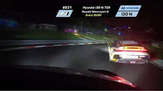 2022 24 Hours of Nurburgring | Night Onboard Hyundai i30 N TCR (#831 Hyundai Motorsport N)