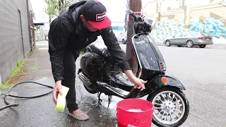 How to Wash a Vespa Scooter