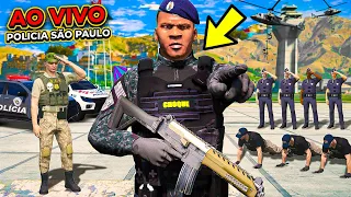 AO VIVO - Jogando GTA 5 Como um POLICIAL DO BRASIL!