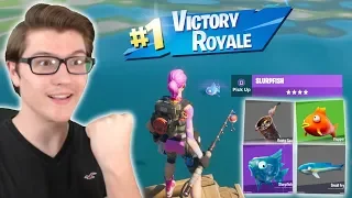 Using *ONLY* FISH LOOT To WIN Fortnite Chapter 2! (Challenge)