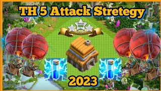 TH5 3 Star Attack Strategy - Mass Loons - Clash of Clans 2023