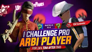 i challenge Pro Arbi player for 1v1 Tdm After This🤬 | Falinstar Gaming | PUBG MOBILE