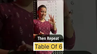 Easy way to Learn Table of 6 | Multiplication Table of 6 #Maths Tricks #shorts #trending #shortsfeed