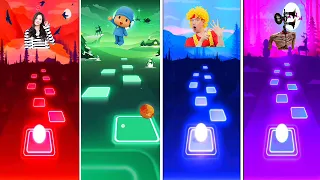 Black Pink 🆚 Pocoyo 🆚 D Billion 🆚 Siren Head Song Who is Best #tileshopedmrush